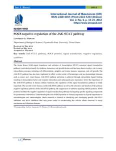 Int. J. BiosciInternational Journal of Biosciences (IJB) ISSN: PrintOnline) Vol. 2, No. 6, p, 2012