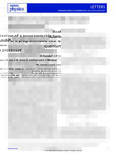 Realization of a programmable two-qubit quantum processor