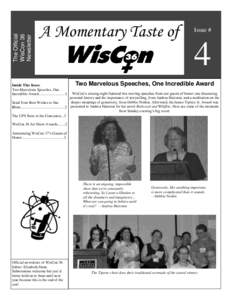 The Official WisCon 36 Newsletter A Momentary Taste of