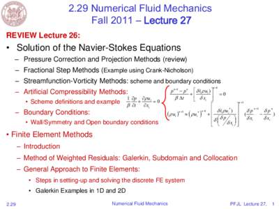 Finite elements and intro to turbulent flows