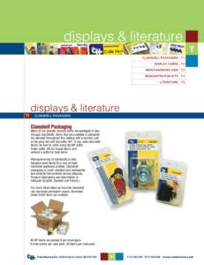 displays & literature  T1 CLAMSHELL PACKAGING