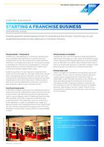 STARTING A BUSINESS  1 STARTING A FRANCHISE BUSINESS OPERATING GUIDE