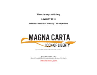 New Jersey Judiciary LAW DAY 2015 Detailed Calendar of Judiciary Law Day Events Logo used with the permission of the American Bar Association