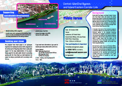 Central-WanChai Bypass and Island Eastern Corridor Link Supporting sustainable development  Background