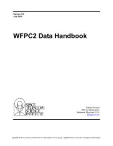 Version 5.0 July 2010 WFPC2 Data Handbook  Hubble Division