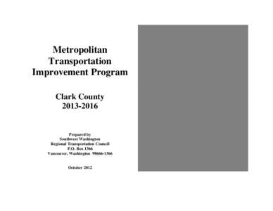Metropolitan Transportation Improvement Program Clark County[removed]