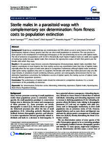 Sterile males in a parasitoid wasp with complementary sex determination: from fitness costs to population extinction