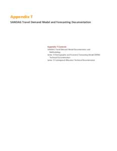 Appendix T - SANDAG Travel Demand Model and Forecasting Documentation