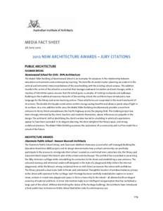 Microsoft Word - MEDIA FACT SHEETNSW Architecture Awards Jury Citations