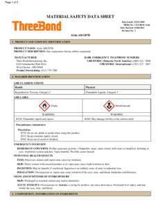 Page 1 of 5  MATERIAL SAFETY DATA SHEET Date Issued: MSDS No: Date-Revised: