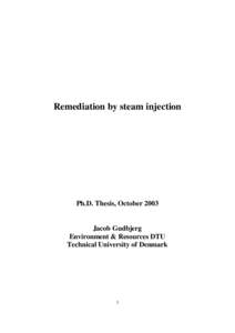 Remediation by steam injection  Ph.D. Thesis, October 2003 Jacob Gudbjerg Environment & Resources DTU