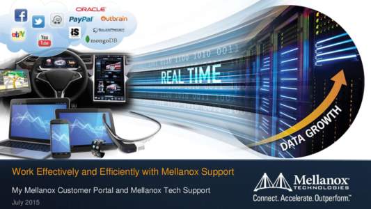 Working Effectively with Mellanox Support Ensure your production effectiveness September, 2017 Mellanox Support Engineering Team Thinking service - A “problem solving and solution delivery oriented” team