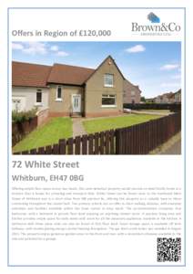 Offers in Region of £120,White Street Whitburn, EH47 0BG Offering ample floor space across two levels, this semi detached property would provide an ideal family home in a location that is handy for schooling and