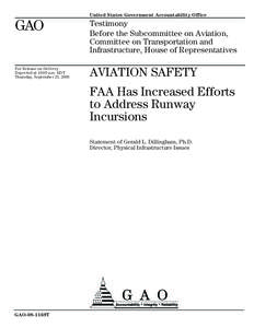 United States Government Accountability Office  GAO Testimony Before the Subcommittee on Aviation,