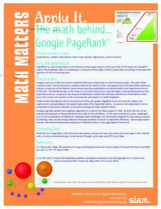 Math Matters  Apply It. The math behind... Google PageRank