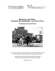 Mentoring in der Politik – Evaluation des Pilotprojekts
