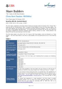 Share Builder Term Sheet - HSF comments 24 September 2014