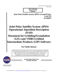 Joint Polar Satellite System / National Oceanic and Atmospheric Administration / NPOESS / Technical communication / Specification / Search engine indexing / Algorithm / Git / HTML element / Information science / Software / Computing