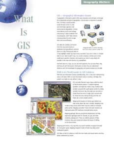 Geography Matters™  What Is GIS