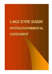 LAKE EYRE BASIN INTERGOVERNMENTAL AGREEMENT DATED THE 21ST DAY OF OCTOBER 2000