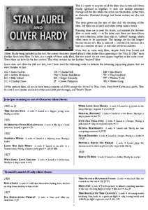 This is a quick ‘n’ easy list of all the films Stan Laurel and Oliver Hardy appeared in together. It does not include interview footage and the like where the actors are themselves, rather than in character. Newsreel