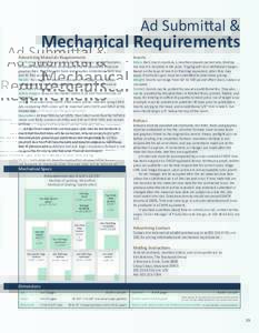 Ad Submittal &  Mechanical Requirements Advertising Materials Requirements  File format: Digital ﬁles accepted: Adobe InDesign, Adobe Illustrator,