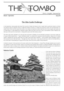 THE TOMBO  Oita’s English Newsletter March – April 2015
