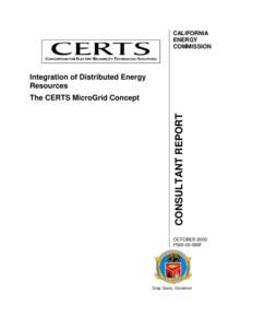 White Paper on Integration of Distributed Energy Resources: The MicroGrid Concept