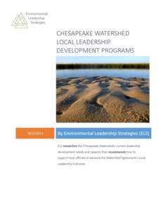Local government in the United States / United States / Sustainability organisations / Fisheries protection / Hydrology / Natural resource management / Watershed management / Sustainable Jersey / Chesapeake Bay Program / Capacity building / Best practice