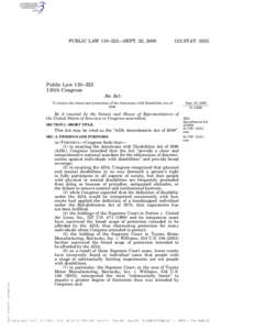 PUBLIC LAW 110–325—SEPT. 25, STATPublic Law 110–325 110th Congress