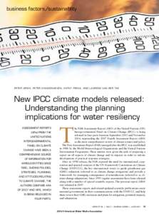 business factors/sustainablity  PETER URIC H, PETE R KO U WE NH O VE N, KATH Y F R EAS , AN D L AU R EN S VAN D ER TAK New IPCC climate models released: Understanding the planning