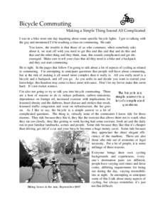 Commuting by Bicycle  A Basic Introduction