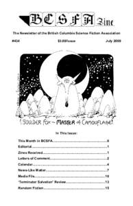The Newsletter of the British Columbia Science Fiction Association #434 $3.00/Issue  July 2009