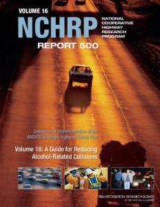 VOLUME 16  NCHRP REPORT 500  Guidance for Implementation of the