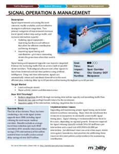 Transport / Land transport / Road traffic management / Road transport / Traffic signals / Traffic law / Signal timing / Traffic light / Traffic congestion / Traffic / Intersection / Retiming