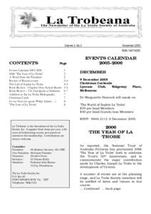 Volume 3, No.3  November 2005 ISSNCONTENTS