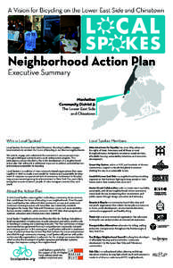 A Vision for Bicycling on the Lower East Side and Chinatown  Neighborhood Action Plan Executive Summary  Manhattan
