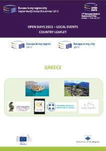 OPEN DAYS 2013 – LOCAL EVENTS COUNTRY LEAFLET GREECE  INDEX