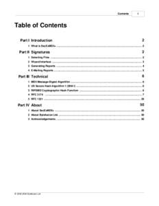 Contents  I Table of Contents Part I Introduction