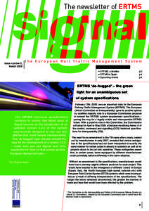 The newsletter of ERTMS  Issue number 5, March[removed]the European Rail Traffic Management System