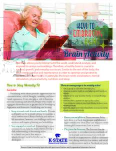 Keys to Embracing Aging: Brain Activity