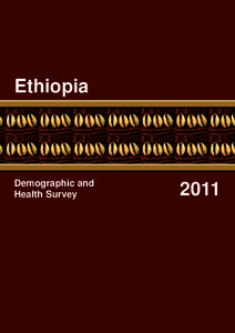 Ethiopia  Demographic and Health Survey  2011