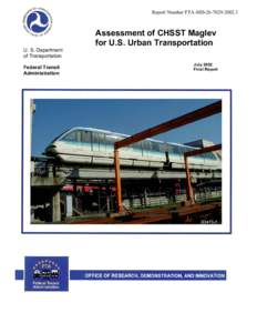 Report Number FTA-MD[removed]U. S. Department of Transportation Federal Transit Administration
