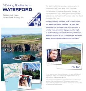 5 Driving Routes from  waterford Detailed route maps, places to see & driving tips