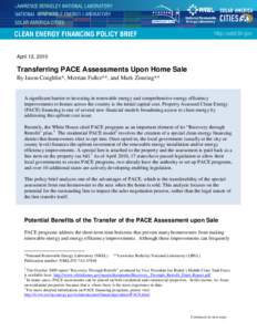 Transferring PACE Assessments Upon Home Sale