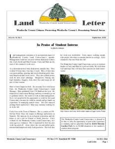 Land  Letter Waukesha County Citizens Protecting Waukesha County’s Remaining Natural Areas