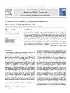 Image and Vision Computing–922  Contents lists available at ScienceDirect Image and Vision Computing journal homepage: www.elsevier.com/locate/imavis