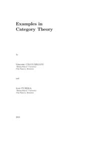 Examples in Category Theory by  ˘