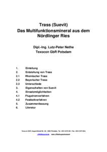 Trass (Suevit) Das Multifunktionsmineral aus dem Nördlinger Ries