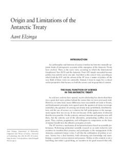 Origin and Limitations of the Antarctic Treaty